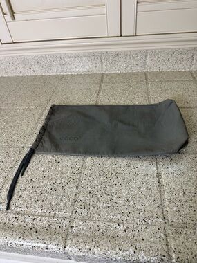 Grey Leather Eco Drawstring Dust Shoe Bag